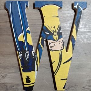 Hand painted Wolverie Manvel Alphabet